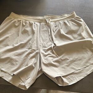 Men's Lulu lemon Light Beige Athletic Drawstring Shorts